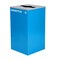 Alpine Industries Square Recycling Bin, 29 Gallons, Blue Can, Mixed Opening Lid, for Cans/Bottles ALP4450-KIT-BLU-M-CB - alternate 5